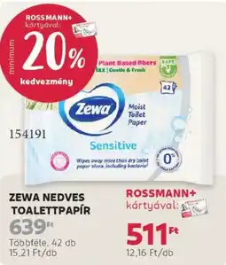 Rossmann Zewa nedves toalettpapír ajánlat