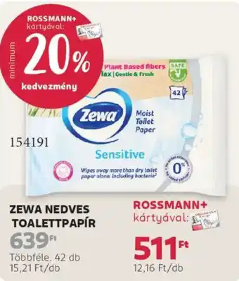 Rossmann Zewa nedves toalettpapír ajánlat