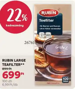 Rossmann Rubin large teafilter ajánlat