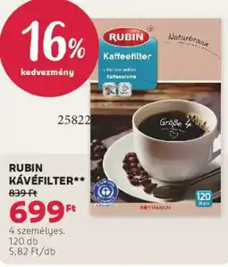 Rossmann Rubin kávéfilter ajánlat