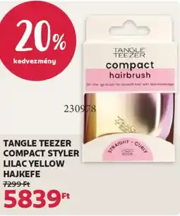 Rossmann Tangle Teezer Compact styler lilac yellow hajkefe ajánlat