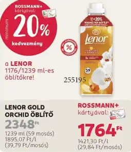Rossmann Lenor Gold orchid öblítő ajánlat