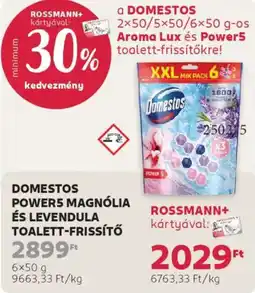 Rossmann Domestos Powers Magnólia és levendula toalett-frissítő ajánlat