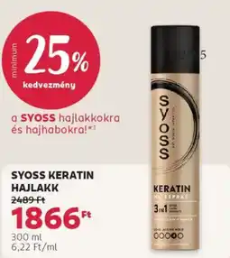 Rossmann Syoss keratin hajlakk ajánlat