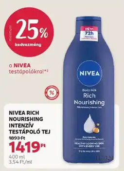 Rossmann Nivea Rich nourishing intenzív testápoló tej ajánlat