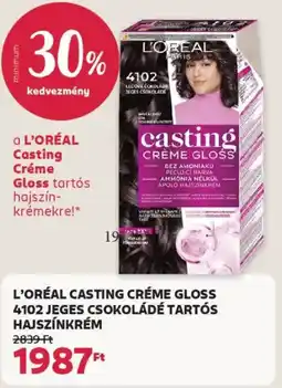 Rossmann L'Oréal Casting Créme Gloss 4102 jeges csokoládé tartós hajszínkrém ajánlat