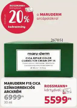 Rossmann Maruderm F15 Cica színkorrekciós arckrém ajánlat