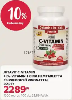 Rossmann Jutavit C-vitamin filmtabletta csipkebogyó kivonattal ajánlat