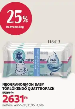 Rossmann Neogranormon baby törlőkendő quattropack ajánlat