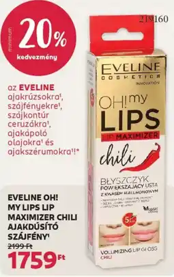 Rossmann Eveline Oh! My Lips Lip maximizer chili ajakdúsító szájfény ajánlat