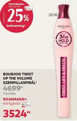 Rossmann Bourjois Twist Up The Volume szempillaspirál ajánlat