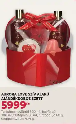 Rossmann Aurora Love Szív alakú ajándékdoboz szett ajánlat