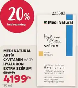 Rossmann Medi Natural Aktív C-vitamin, hyaluron extra szérum ajánlat