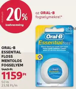 Rossmann Oral-B Essential floss mentolos fogselyem ajánlat