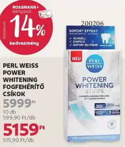 Rossmann Perl Weiss Power Whitening fogfehérítő csíkok ajánlat