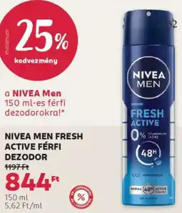 Rossmann Nivea Men Fresh Active férfi dezodor ajánlat