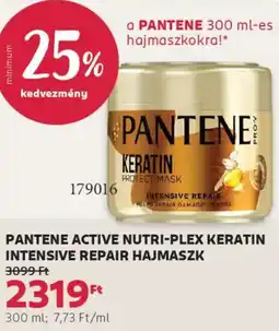 Rossmann Pantene Active Nutri-plex keratin intensive repair hajmaszk ajánlat