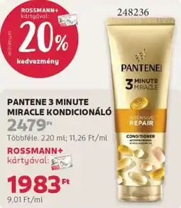 Rossmann Pantene 3 minute miracle kondicionáló ajánlat
