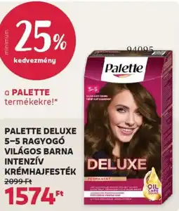 Rossmann Palette Deluxe 5-5 ragyogó világos barna intenzív krémhajfesték ajánlat