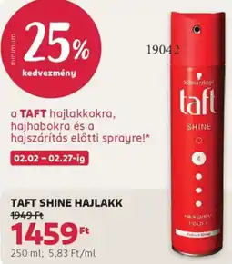 Rossmann Taft Shine hajlakk ajánlat