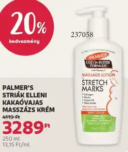 Rossmann Palmer's Striák elleni kakaóvajas masszázs krém ajánlat