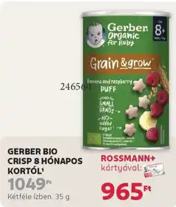 Rossmann Gerber Bio Crisp 8 hónapos kortól ajánlat