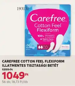 Rossmann Carefree Cotton Feel Flexiform illatmentes tisztasági betét ajánlat