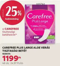 Rossmann Carefree Plus Large aloe verás tisztasági betét ajánlat
