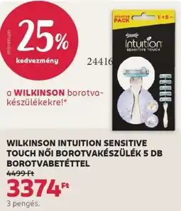 Rossmann Wilkinson Intuition Sensitive Touch női borotvakészülék ajánlat