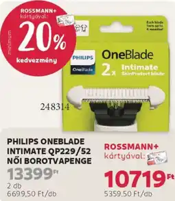 Rossmann Philips OneBlade Intimate QP229/52 ajánlat