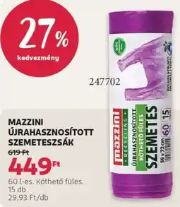 Rossmann Mazzini újrahasznosított szemeteszsák ajánlat