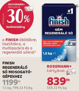 Rossmann Finish Regeneráló só mosogató-gépekhez ajánlat
