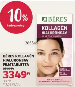 Rossmann Béres Kollagén hialuronsav filmtabletta ajánlat