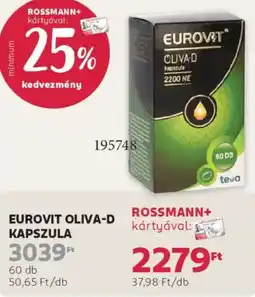 Rossmann Eurovit Oliva-D kapszula ajánlat