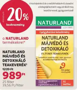 Rossmann Naturland Májvédő és detoxikáló teakeverék ajánlat