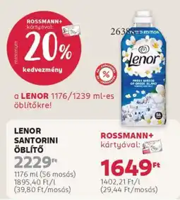 Rossmann Lenor santorini öblítő ajánlat