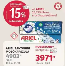 Rossmann Ariel santorini mosókapszula ajánlat