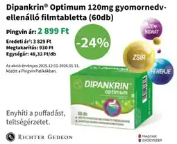 Pingvin Patika Dipankrin Optimum gyomornedv-ellenálló filmtabletta ajánlat