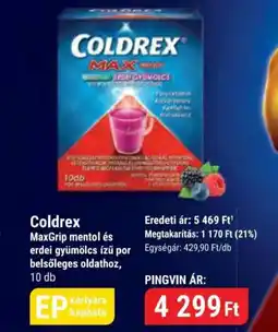 Pingvin Patika Coldrex MaxGrip mentol ajánlat
