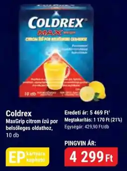 Pingvin Patika Coldrex MaxGrip citrom ajánlat