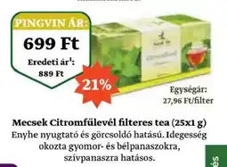 Pingvin Patika Mecsek Citromfűlevél filteres tea ajánlat