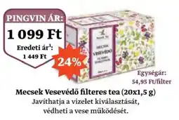 Pingvin Patika Mecsek Vesevédő filteres tea ajánlat