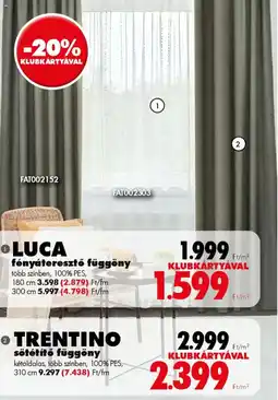 Diego TRENTINO sötétítő függöny ajánlat