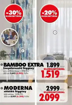 Diego BAMBOO EXTRA fényáteresztő függöny ajánlat