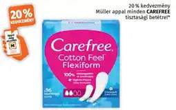 Müller Carefree tisztasági betétre ajánlat