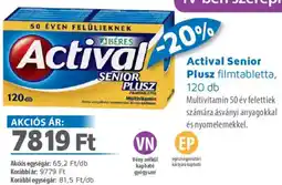 Alma Gyógyszertárak Actival Senior Plusz filmtabletta ajánlat
