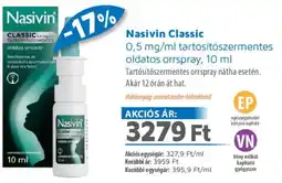 Alma Gyógyszertárak Nasivin Classic tartósítószermentes oldatos orrspray ajánlat