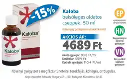 Alma Gyógyszertárak Kaloba belsőleges oldates сseppek ajánlat
