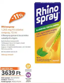 Alma Gyógyszertárak Rhinospray oldatos orrspray ajánlat