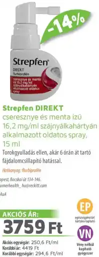 Alma Gyógyszertárak Strepfen DIREKT ajánlat
